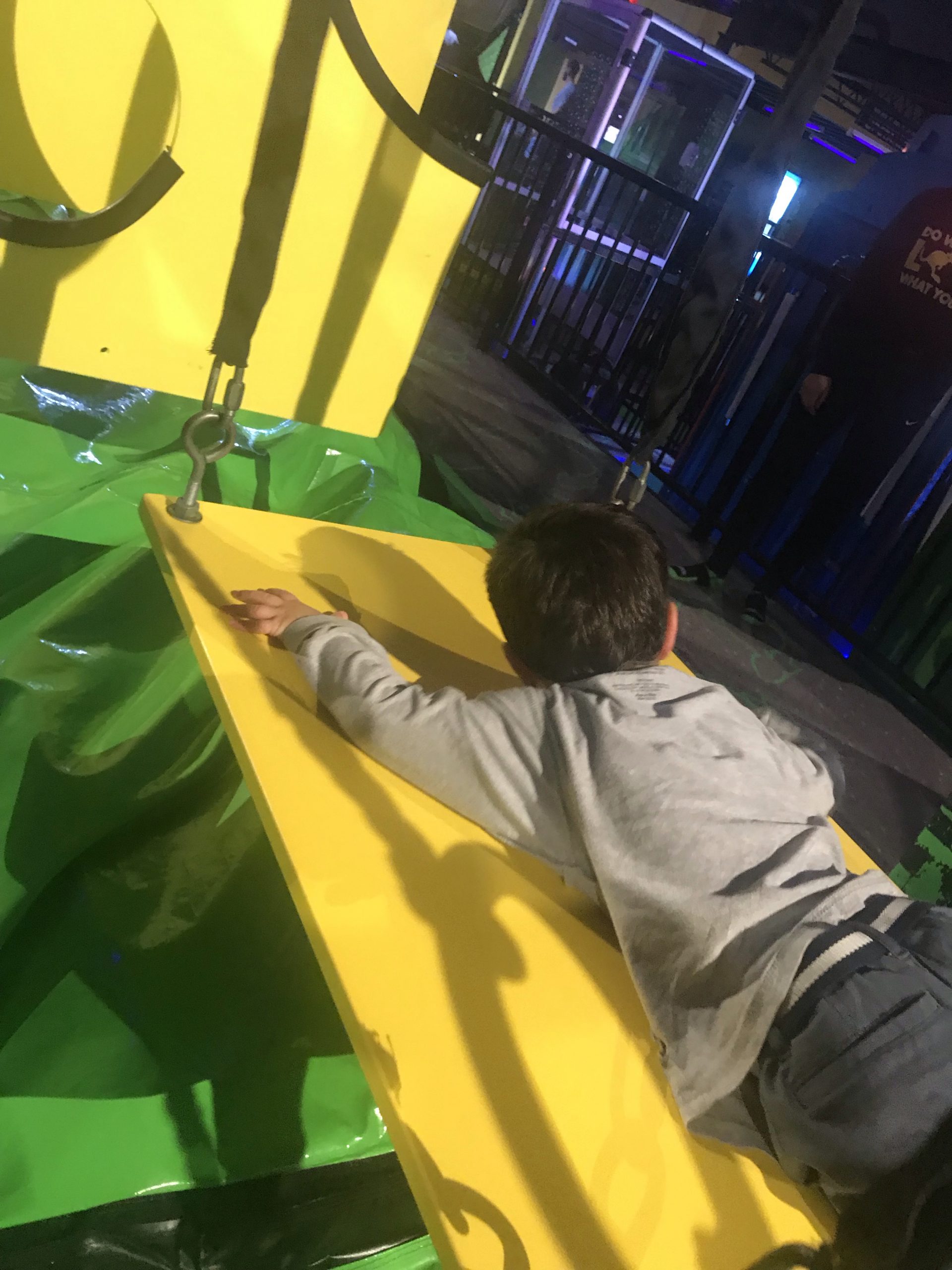 obstacle course at Launch trampoline park