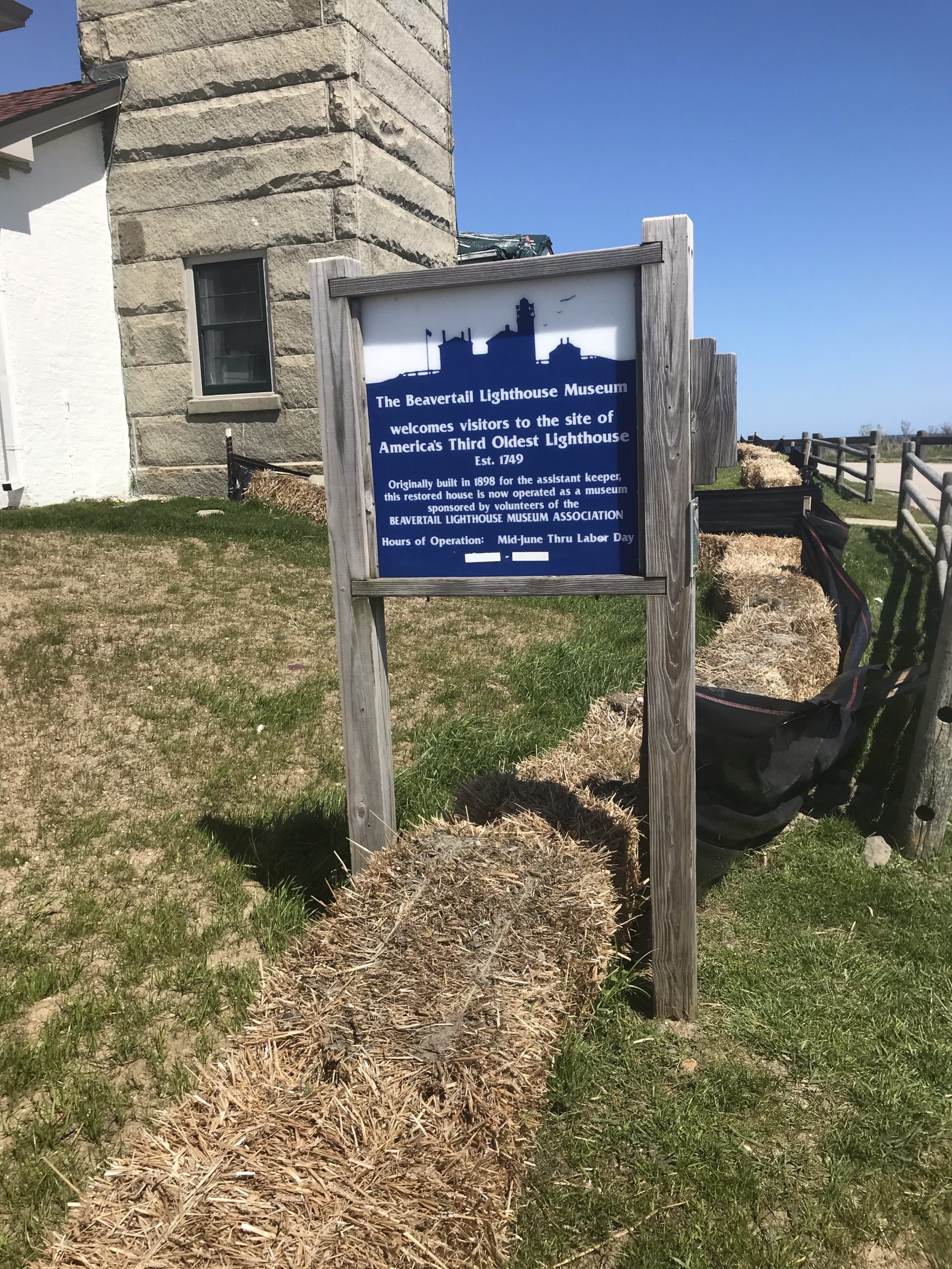 Signage for the Jamestown Light house Museum