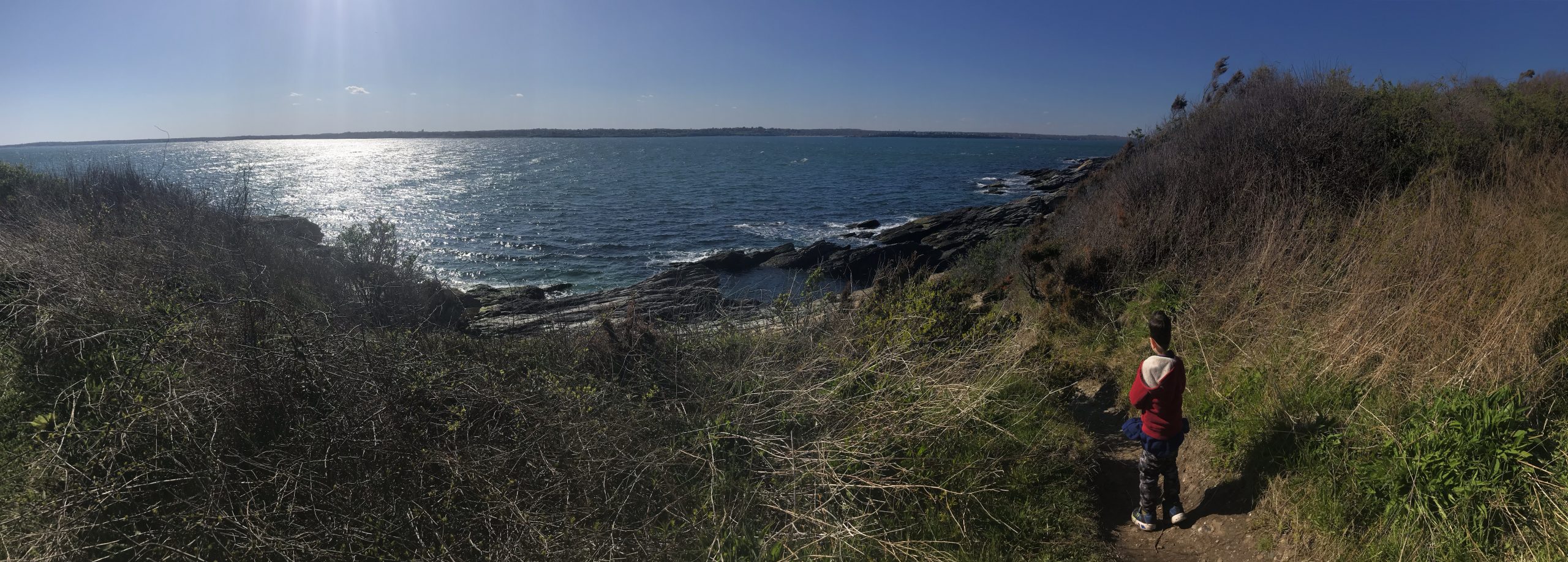 gorgeous Ocean view with rocky coastline at Beavertail Park in Jamestown