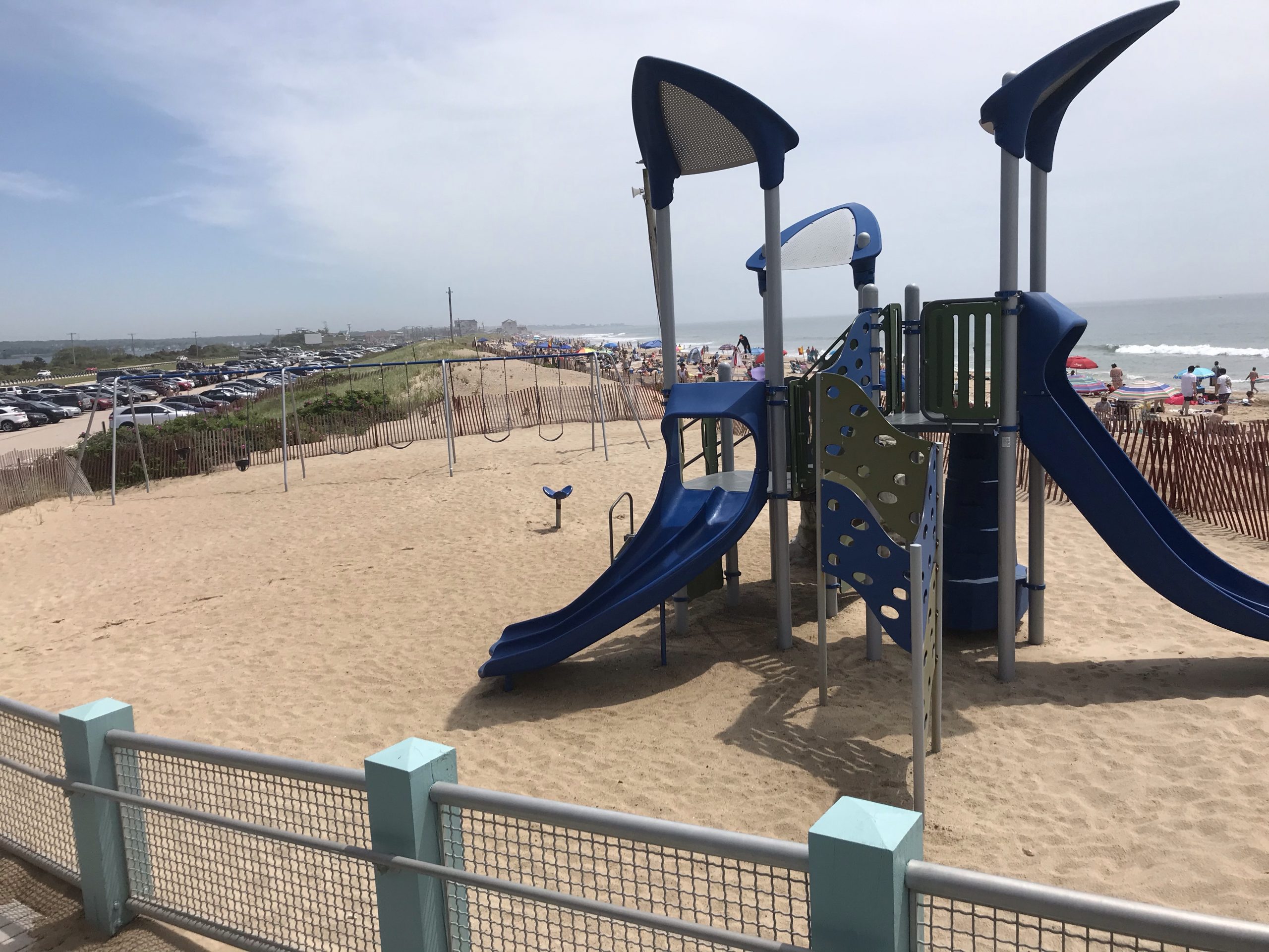 Misquamicut State beach Westerly, RI enclosed playground kid freindly family friendly 