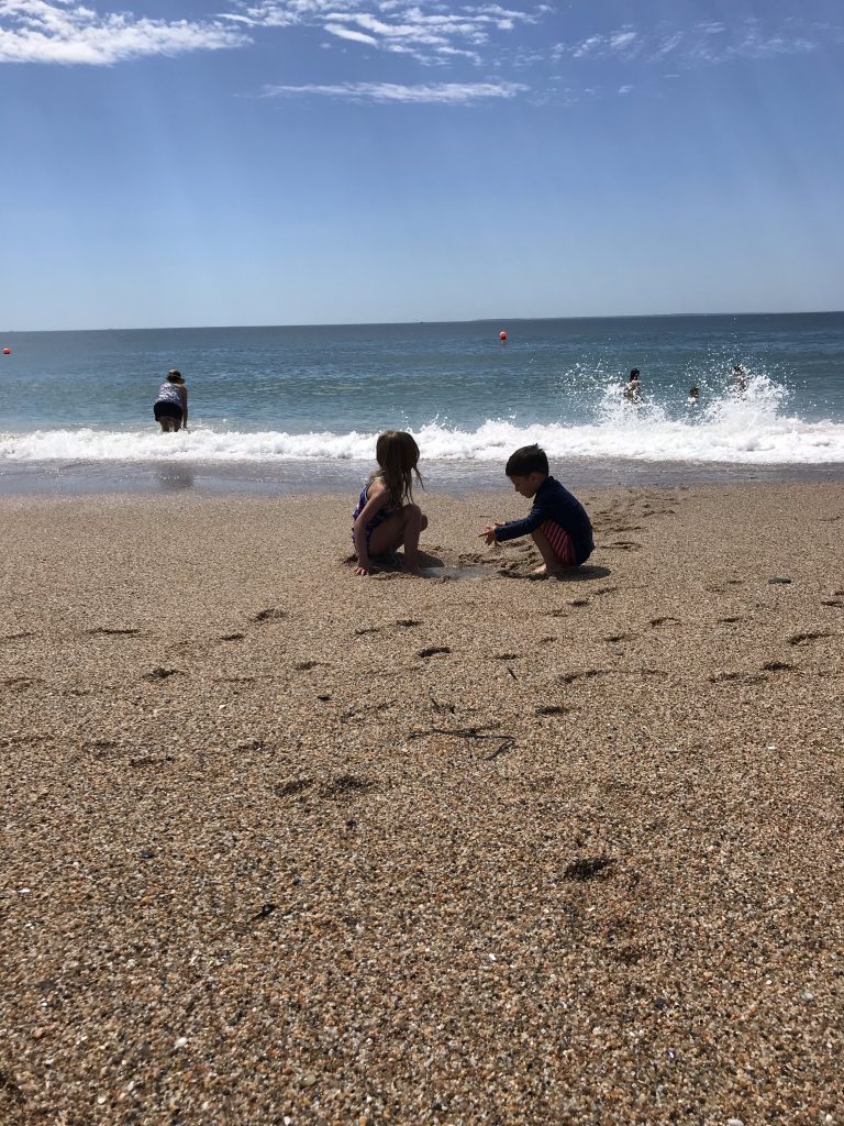 Charlestown Town beach in Rhode Island with kids