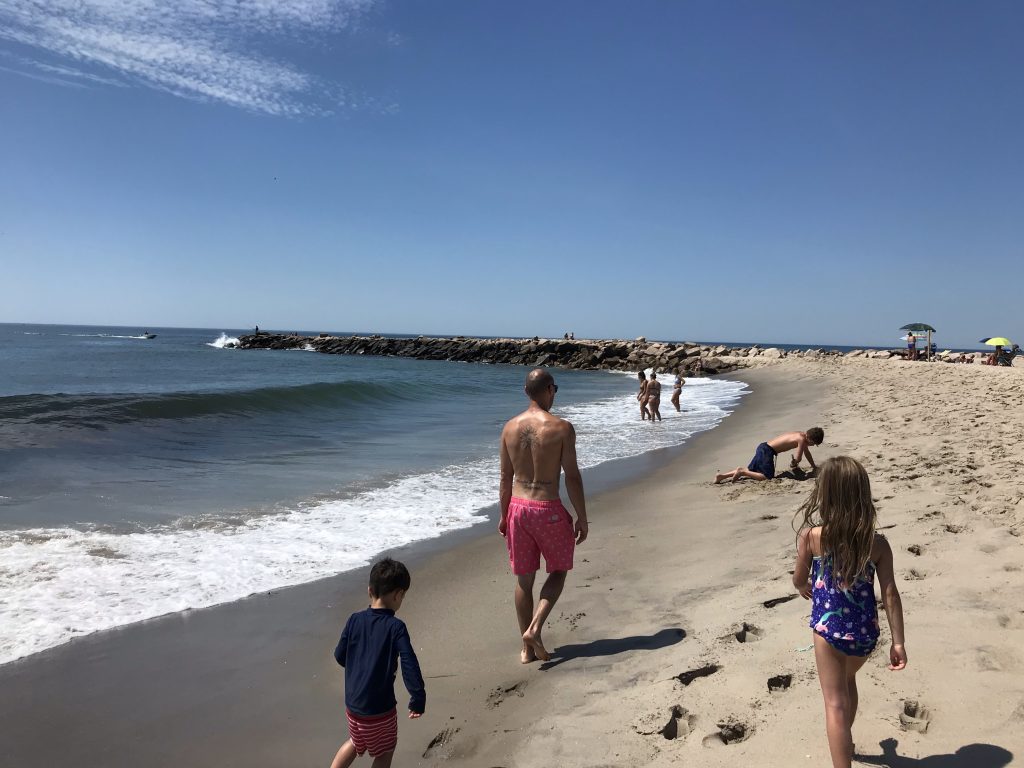 Charlestown Town beach in Rhode Island with kids