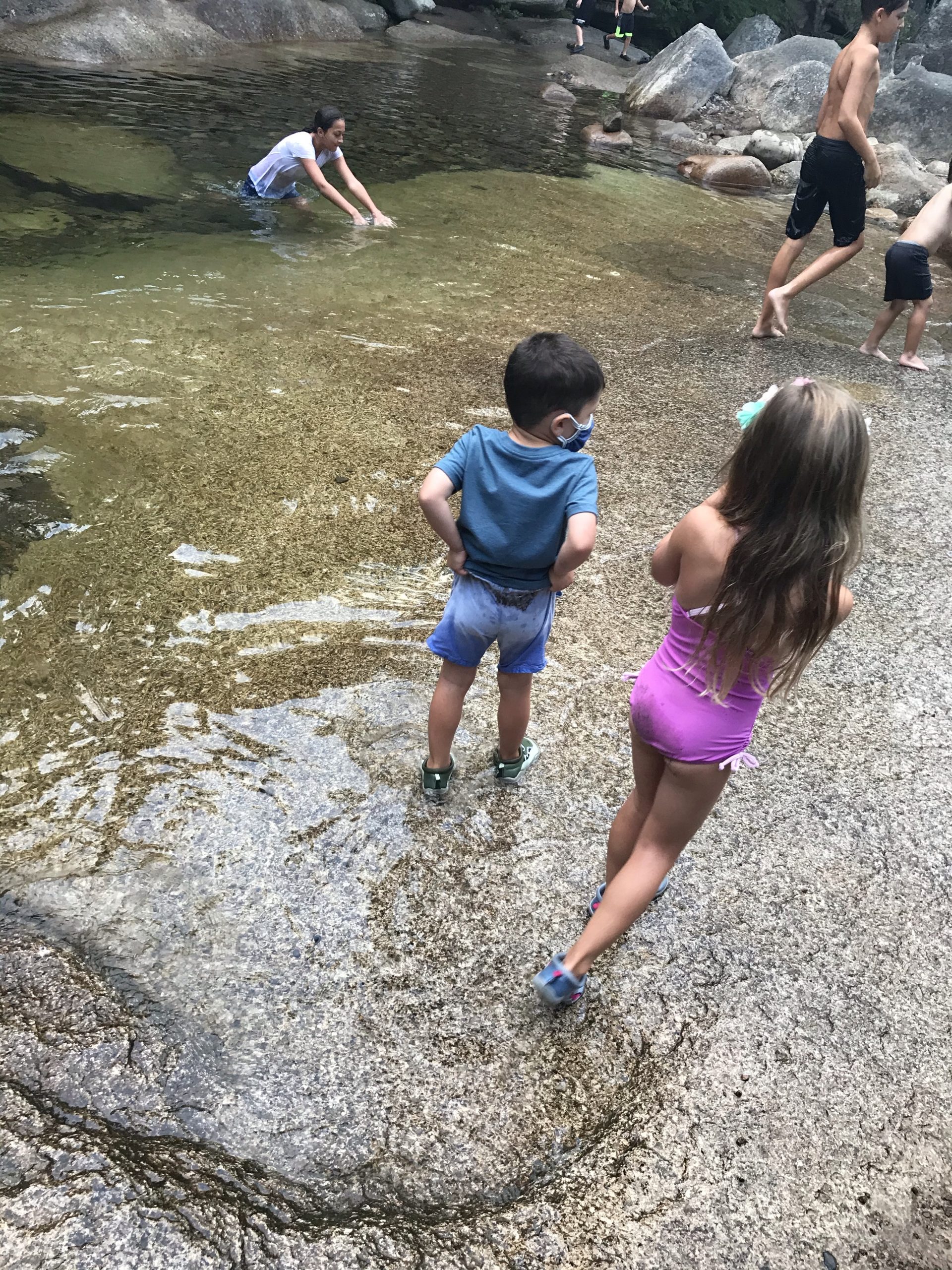 Diana's Baths in North Conway New Hampshire with kids
