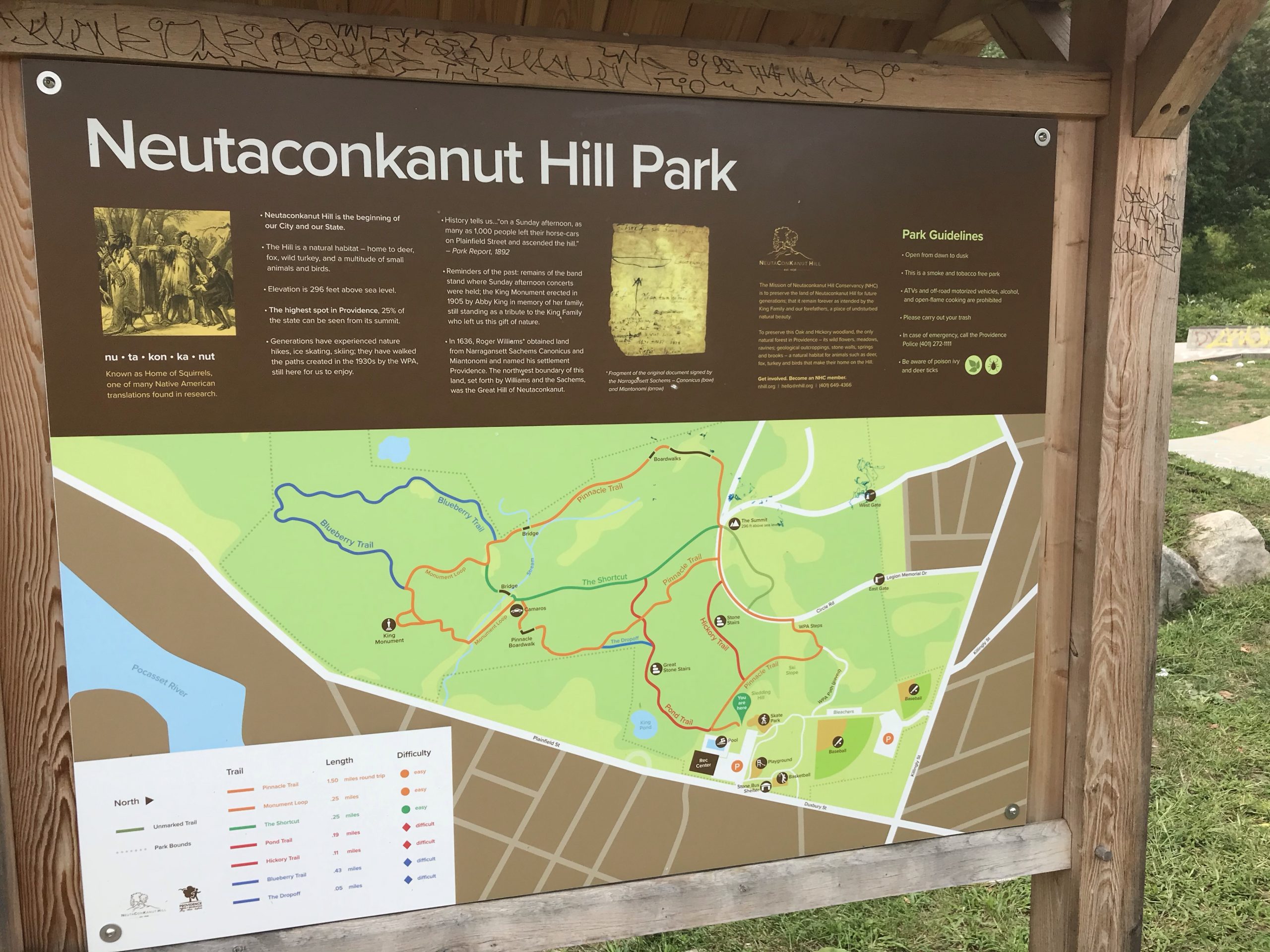 Neutaconkanut Hill Park with kids in Providence Rhode Island