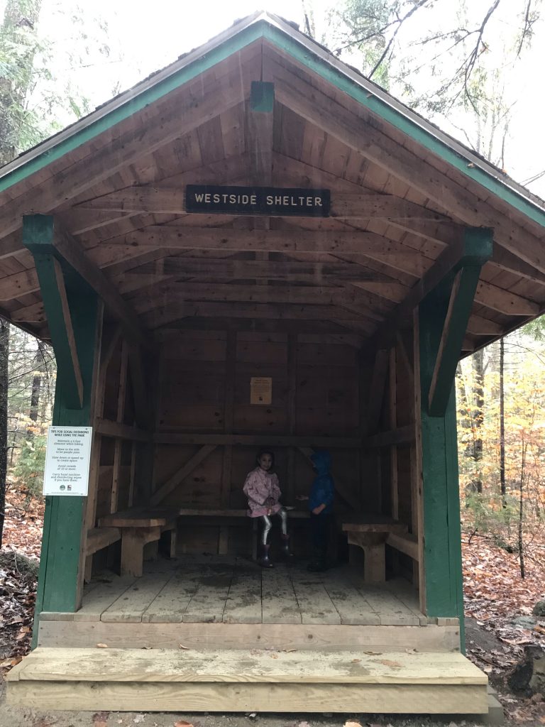 Flume Gorge State park in New Hampshire with kids
