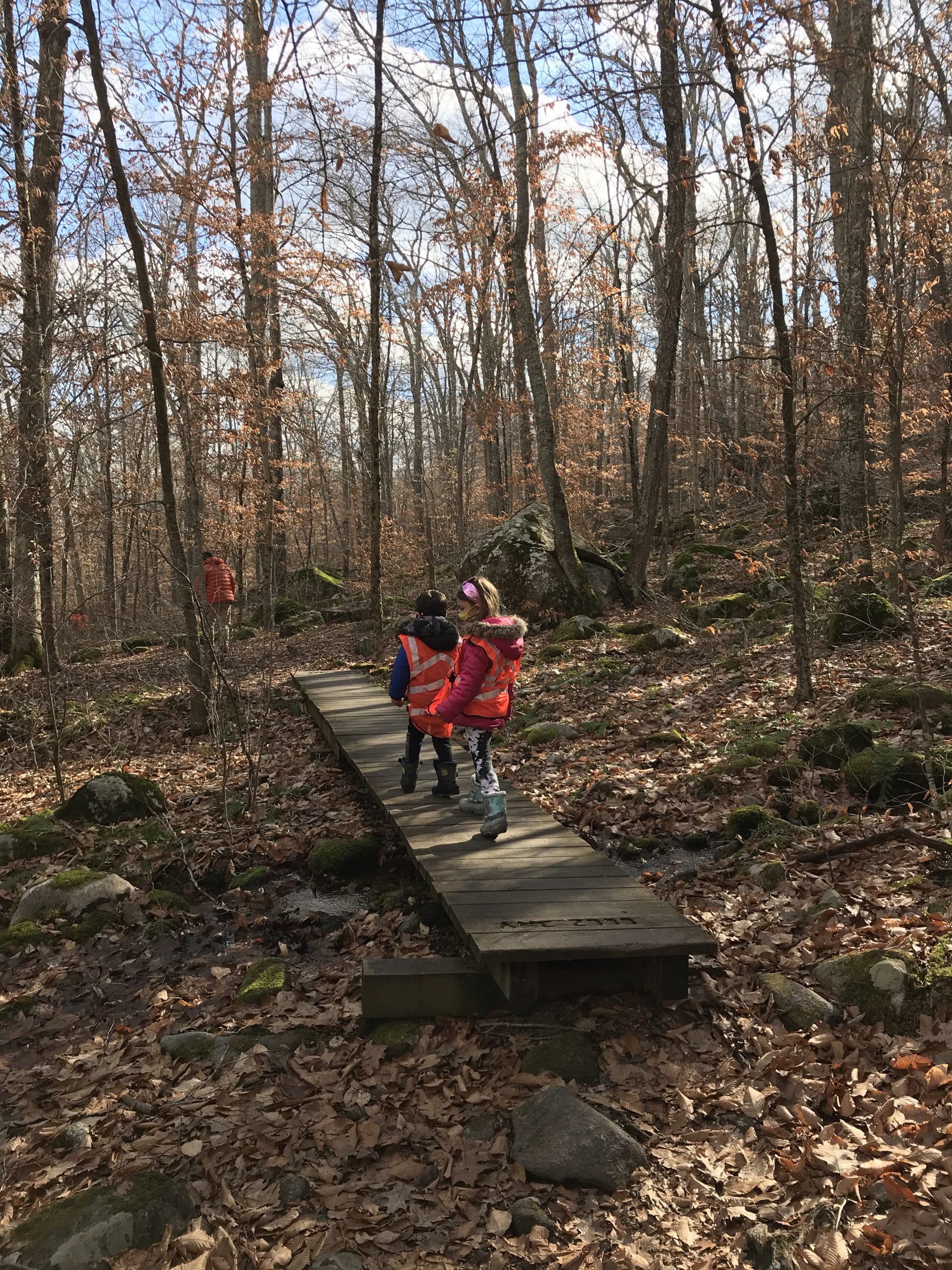 Ben Utter trail in West Greenwich, Rhode Island with kids
