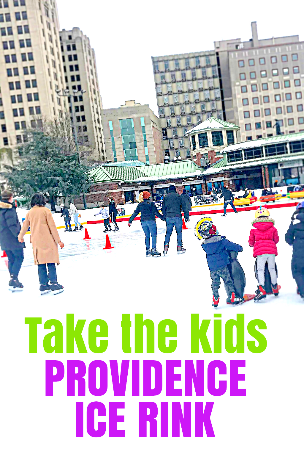 outdoor ice skating in Providence, Rhode Island with kids