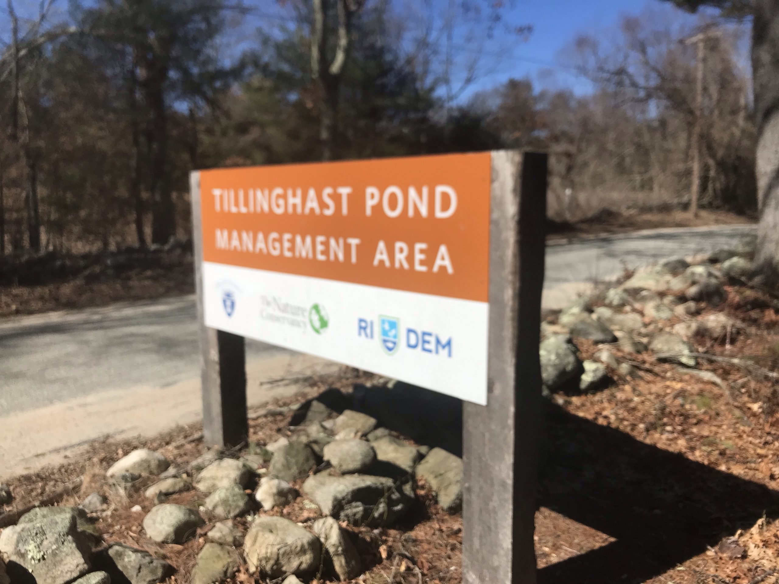 Tillinghast Pond Management Area in West Greenwich, Rhode Island with kids