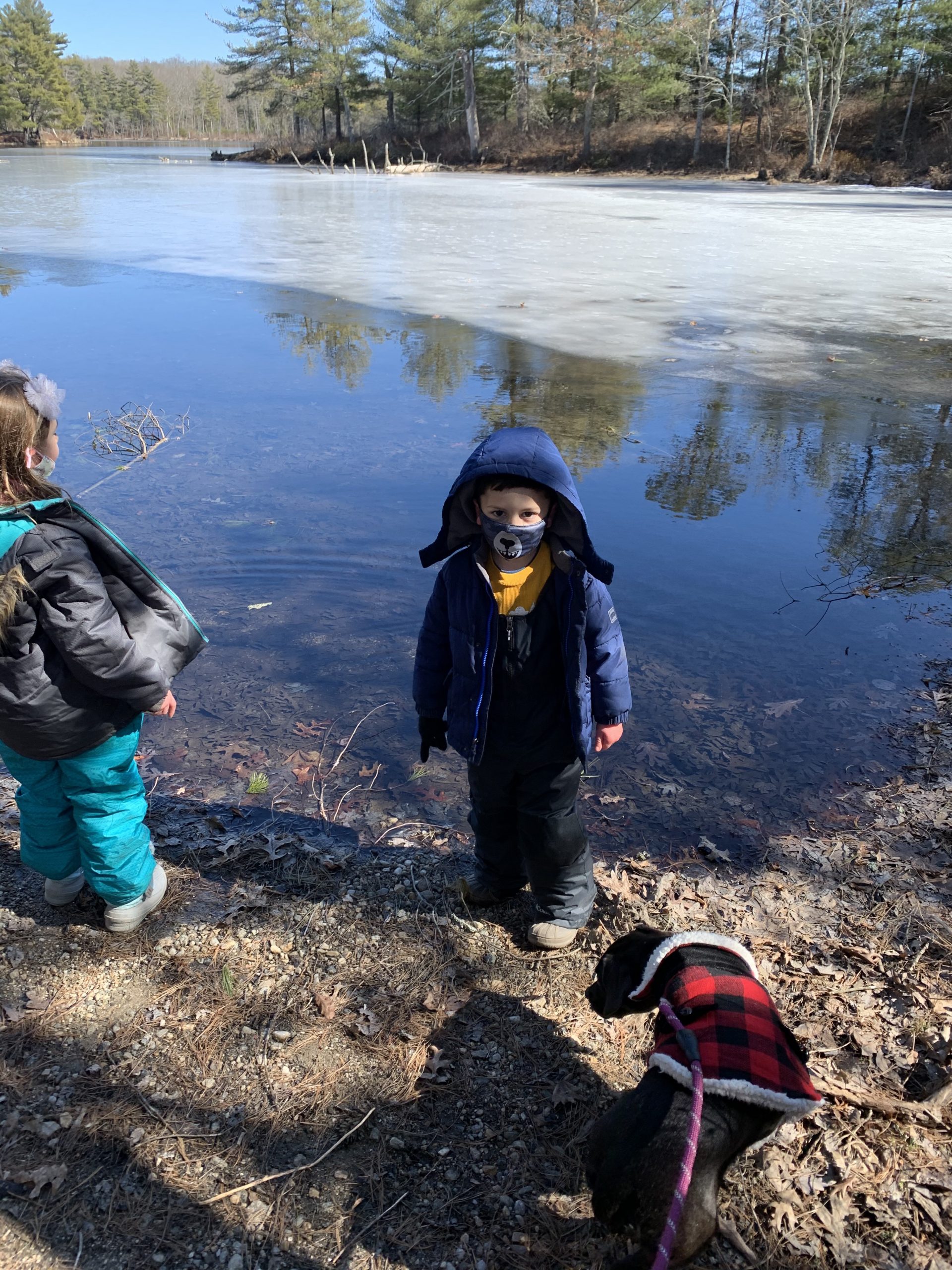Tillinghast Pond Management Area in West Greenwich, Rhode Island with kids