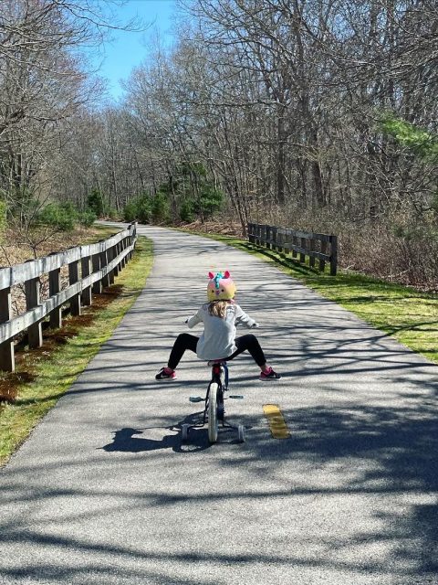 South County Bike Path in Rhode Island with kdis