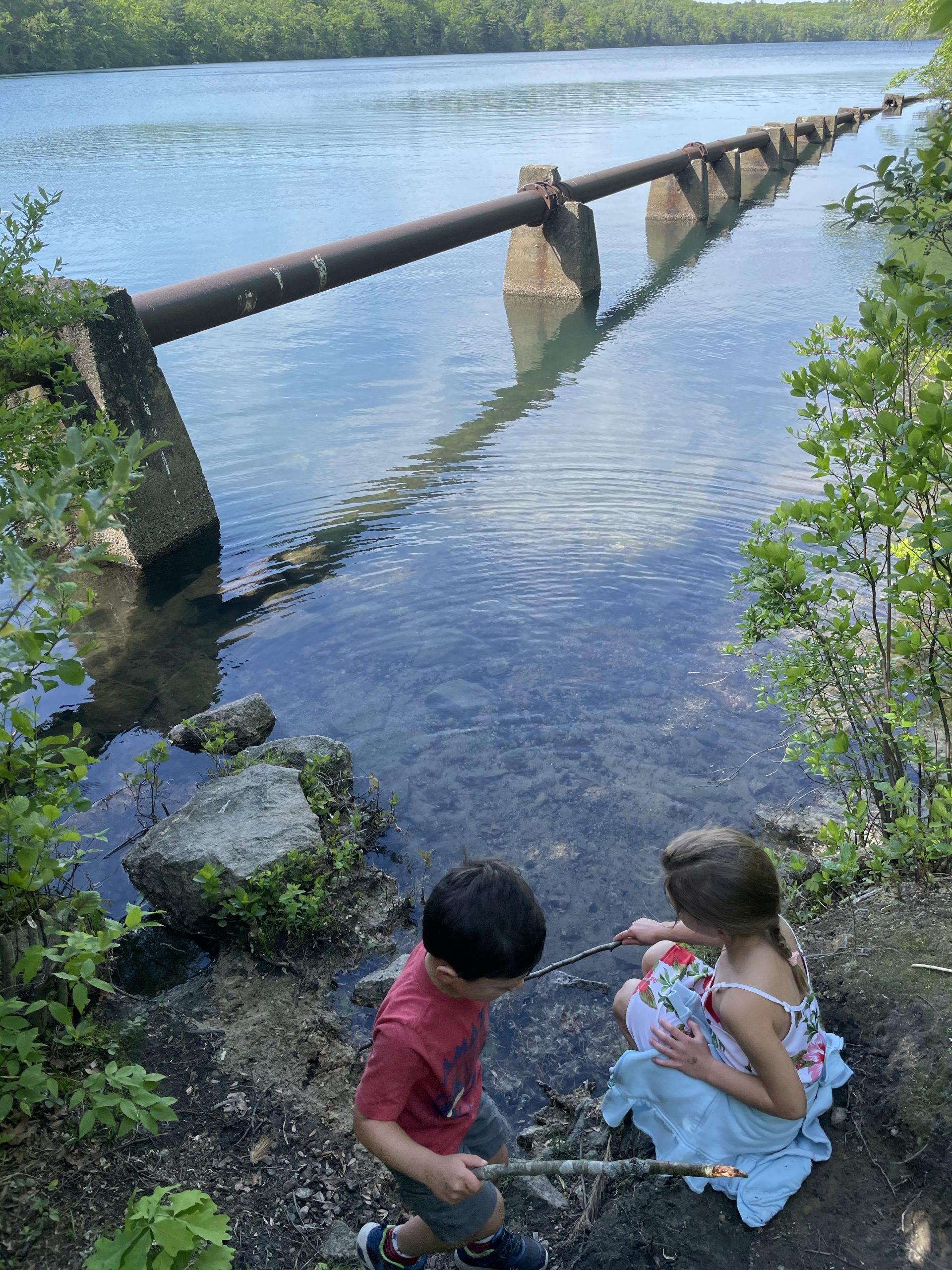 Carr Pond and Tarbox Pond with kids in West Greenwich, Rhode Island 