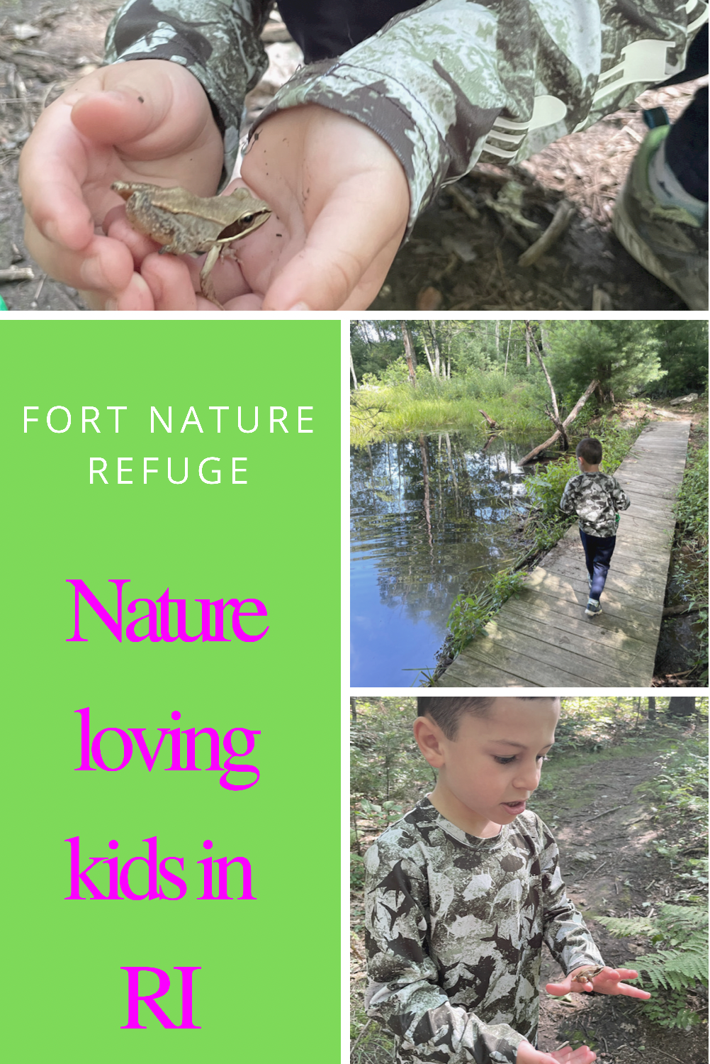 Fort Nature Refuge with kids in North Smithfield, Rhode Island