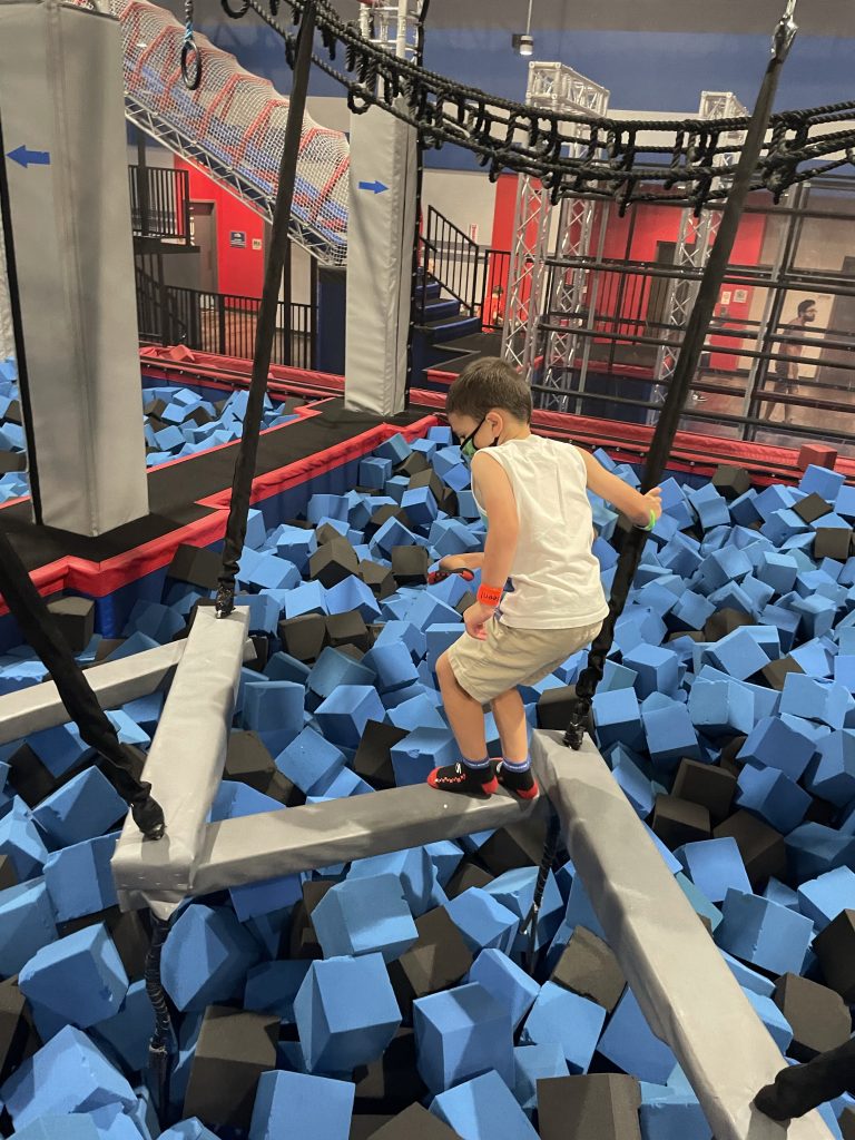 Supercharged Entertainment Ninja wipeout in Wrentham, Massachusetts with kids
