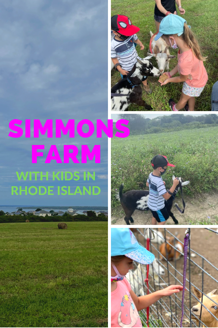 Simmons Farm in Middletown Rhode Island with kids goat hiking