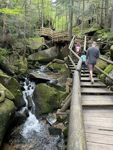 Lost River and Boulder Park in New Hampshire with kids visitign caves and enjoying scenic views