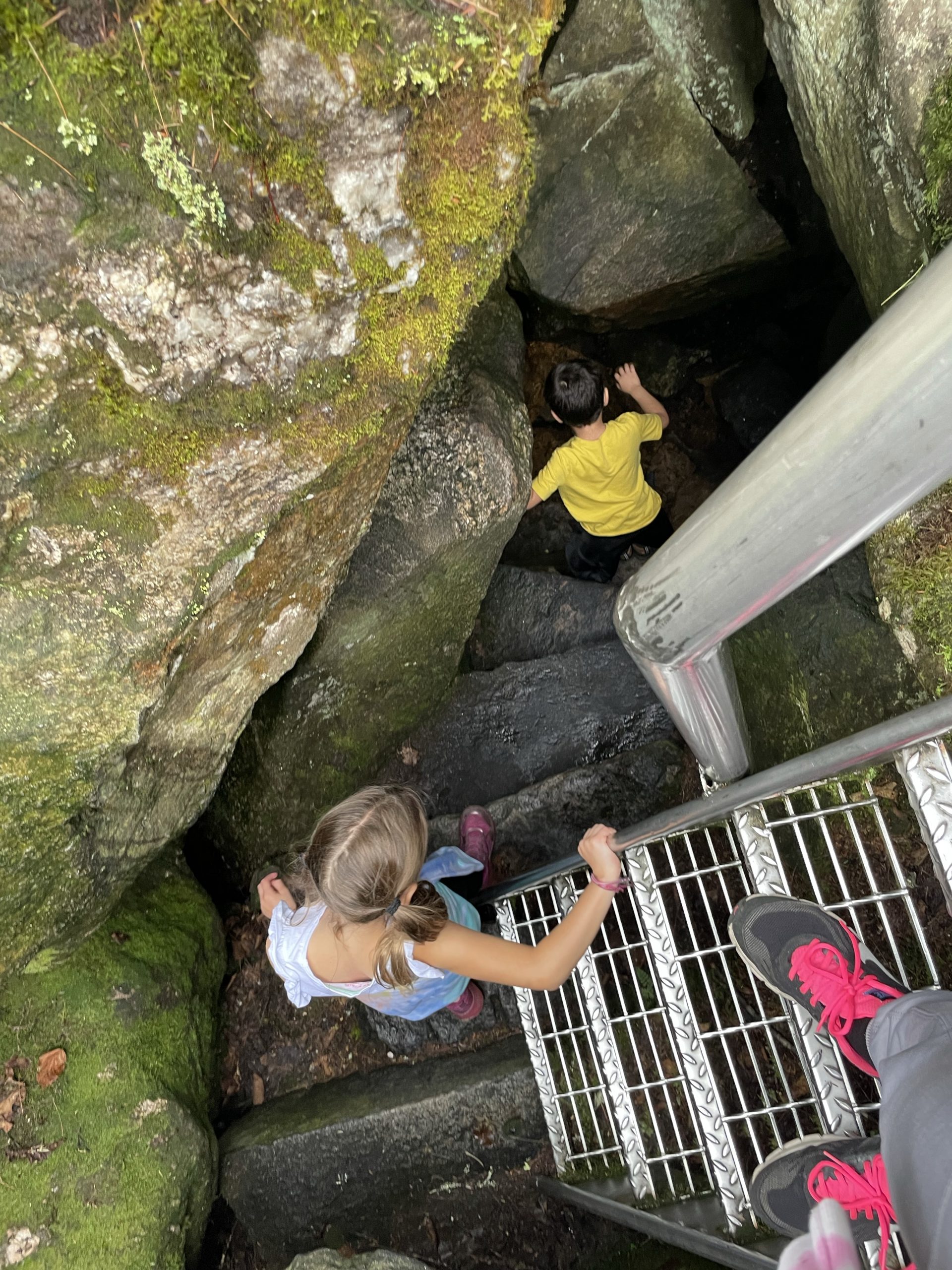 Polar Caves in New Hampshire with kids