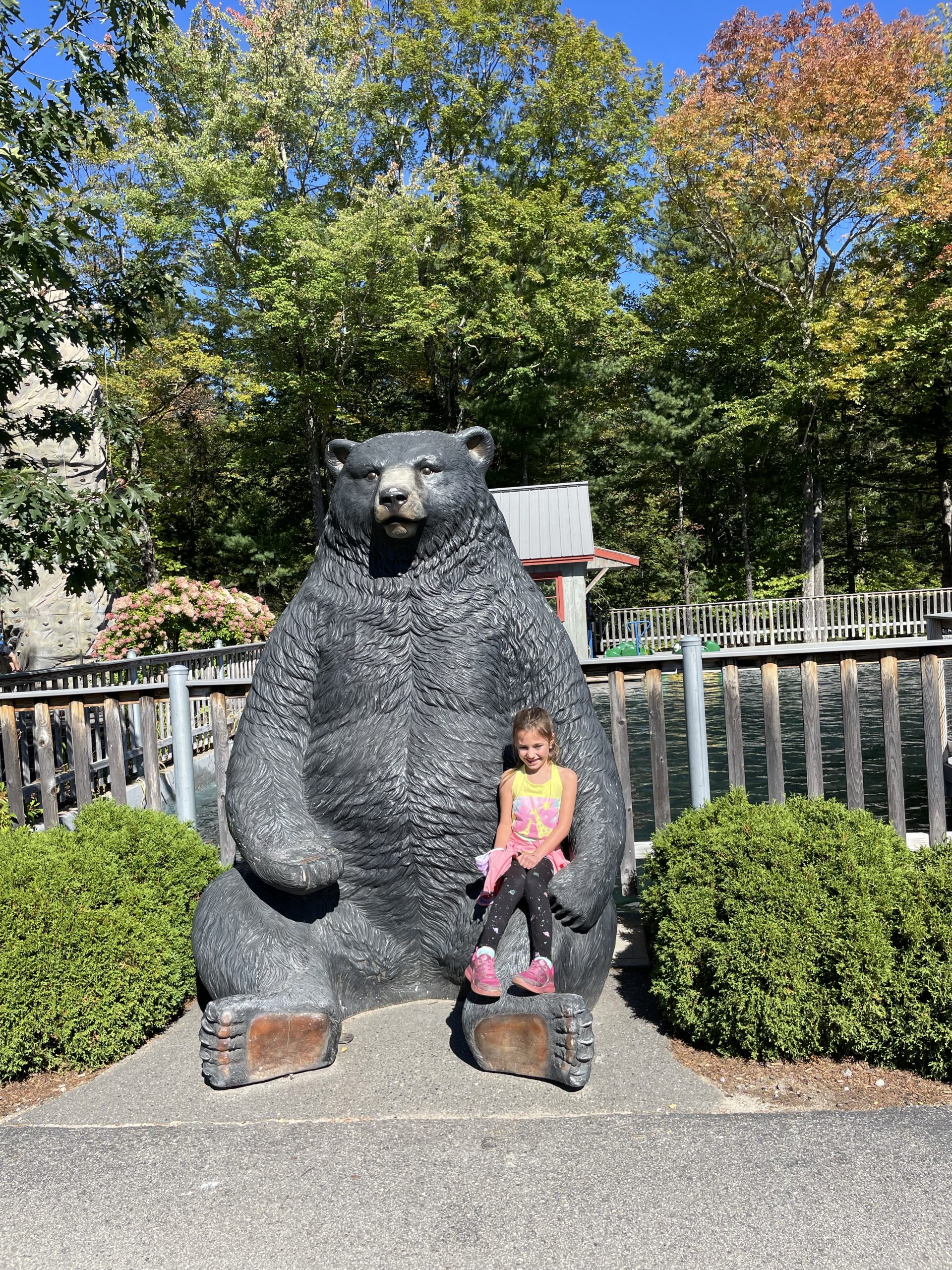 Clark's Bears Trading Post in New Hampshire with kids