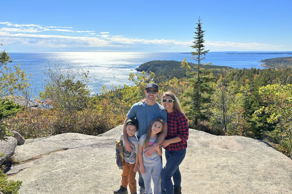 Gorham Mountain in Acadia National Park in Bar Harbor Maine with kids