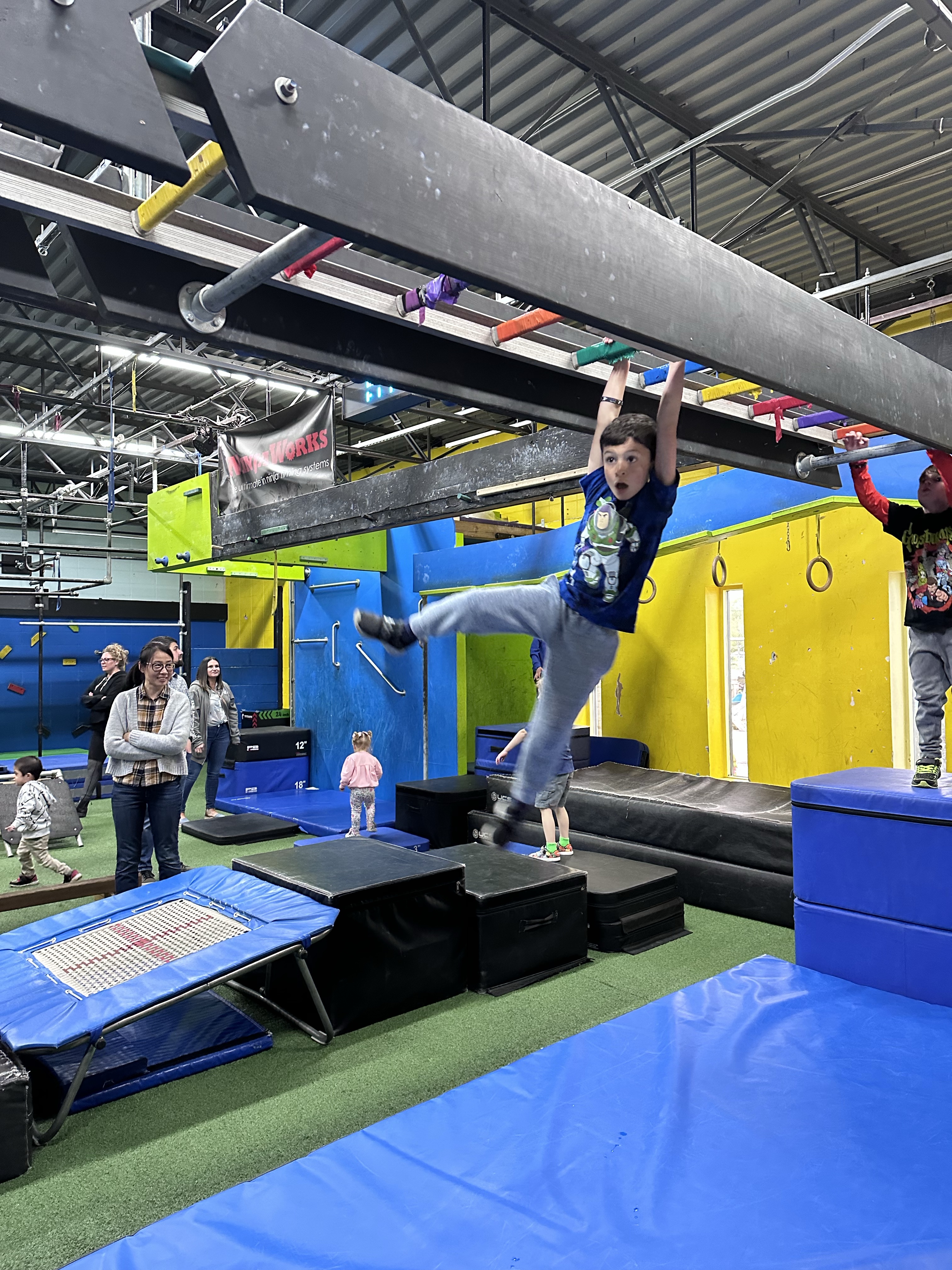 Laid Back Fitness Ninja Gym in Warwick, Rhode Island with kids